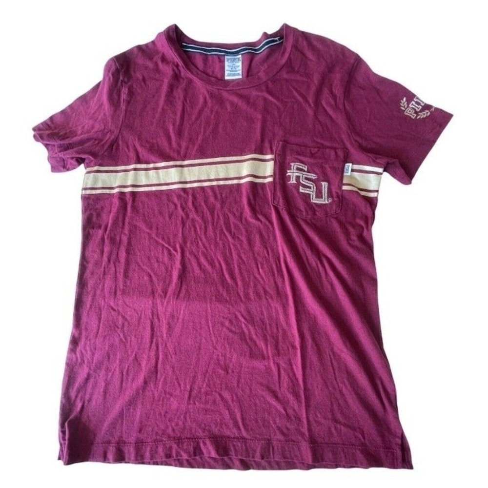 Victorias Secret Pink Florida State University FSU Shirt Womens Maroon Garnet M
